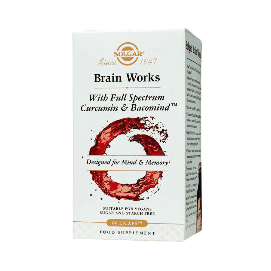 Brain Works With Full Spectrum Curcumin & Bacomind 60s