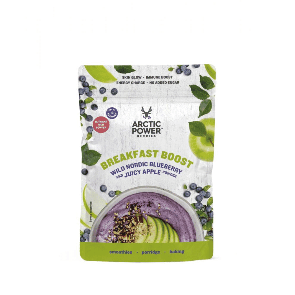 Breakfast Boost Wild Nordic Blueberry and Juicy Apple Powder 70g
