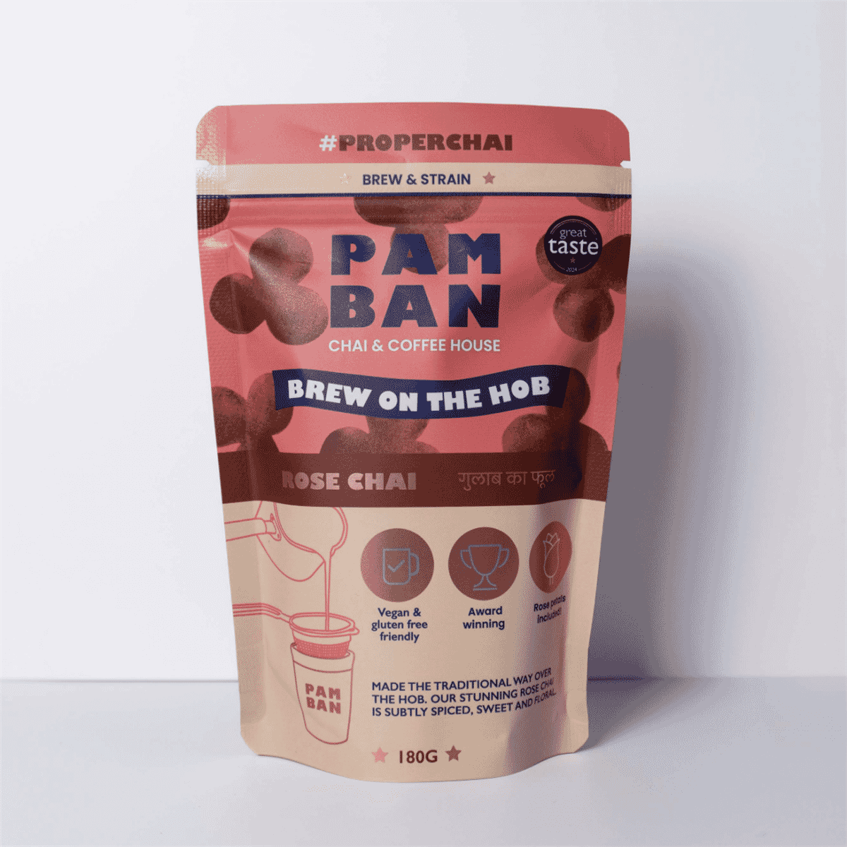 Brew & Strain Rose Chai 180g