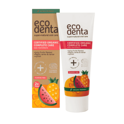 Certified Organic Complete Care Kids Toothpaste Juicy Fruits Flavour Fluoride Free 75ml