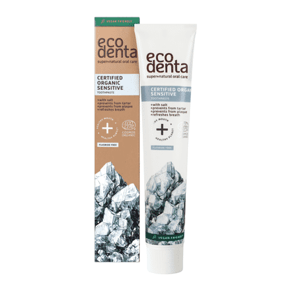 Certified Organic Sensitive Toothpaste with Salt Fluoride Free 75ml
