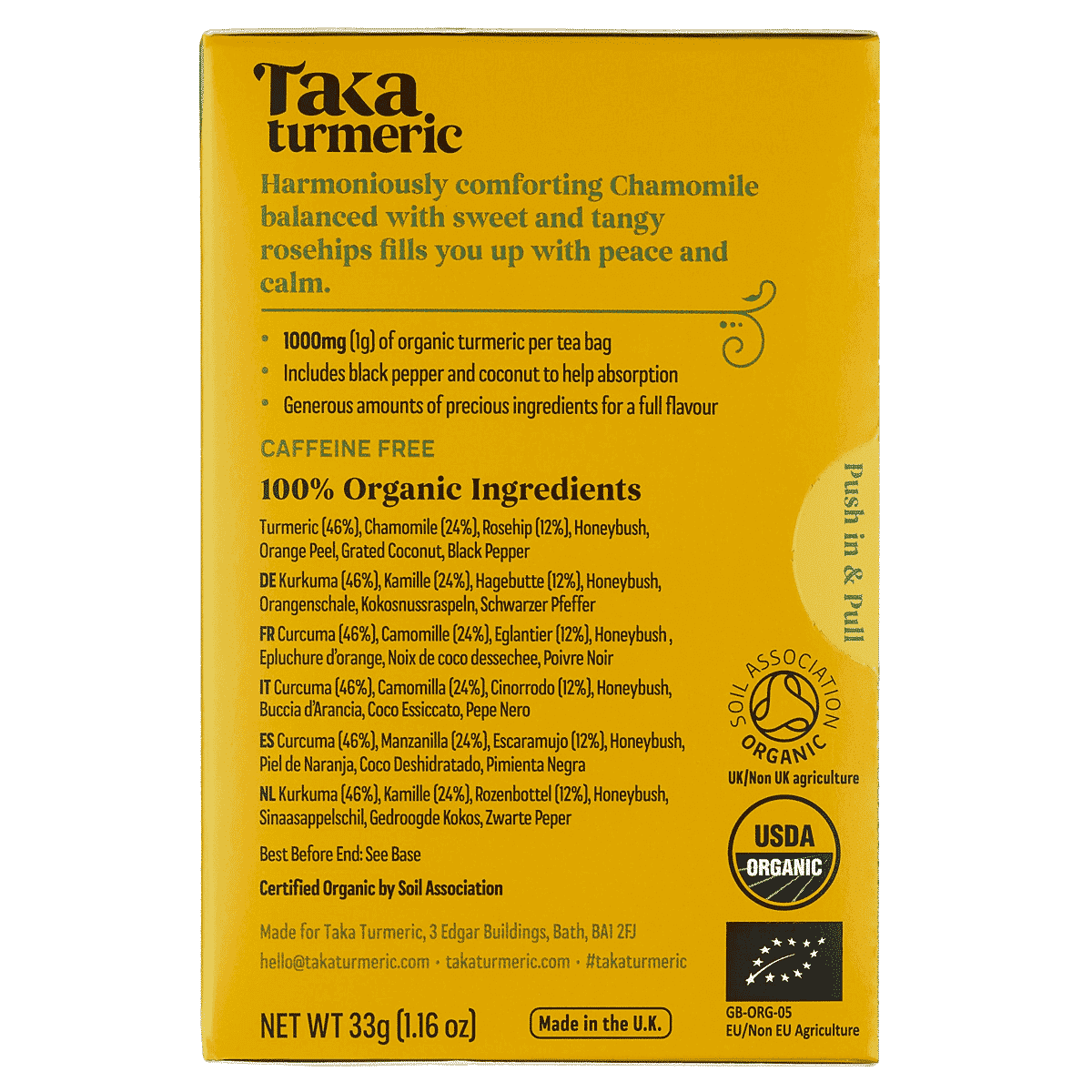 Chamomile Rosehip Teabags 15s