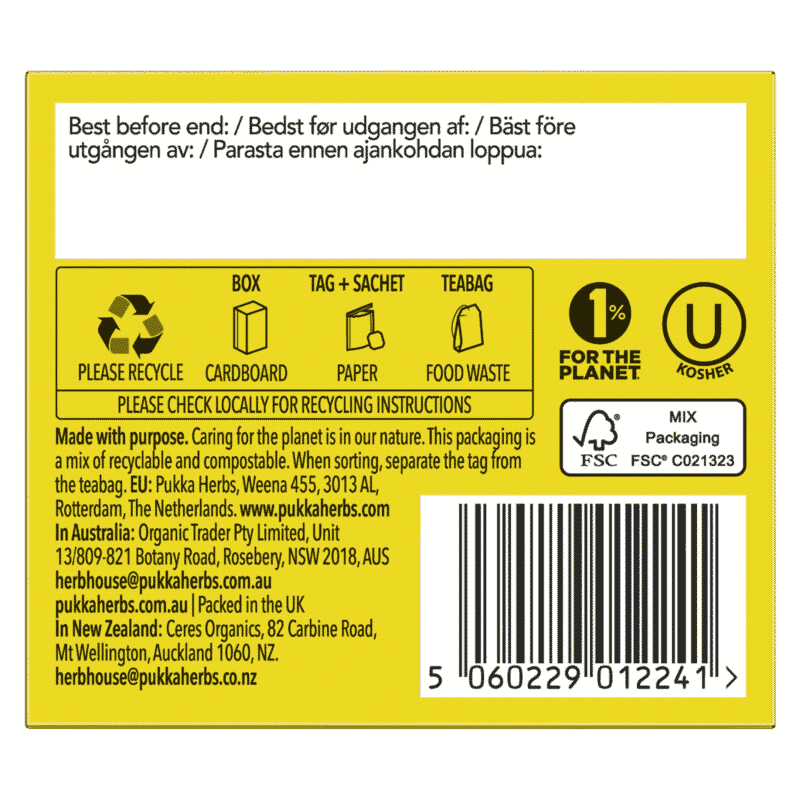 Chamomile, Vanilla & Manuka Honey Tea 20 Sachets