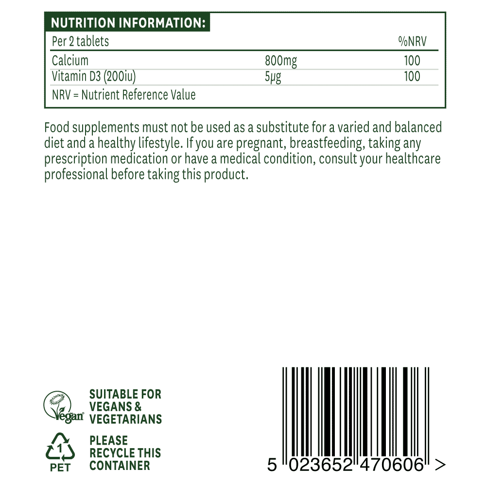 Chewable Calcium (Synergistic Formula) 400mg 60s