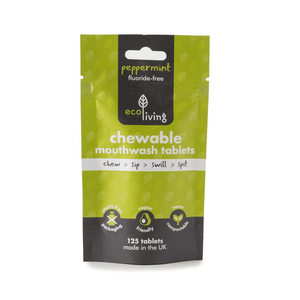 Chewable Mouthwash Tablets Peppermint Fluoride-Free 125s