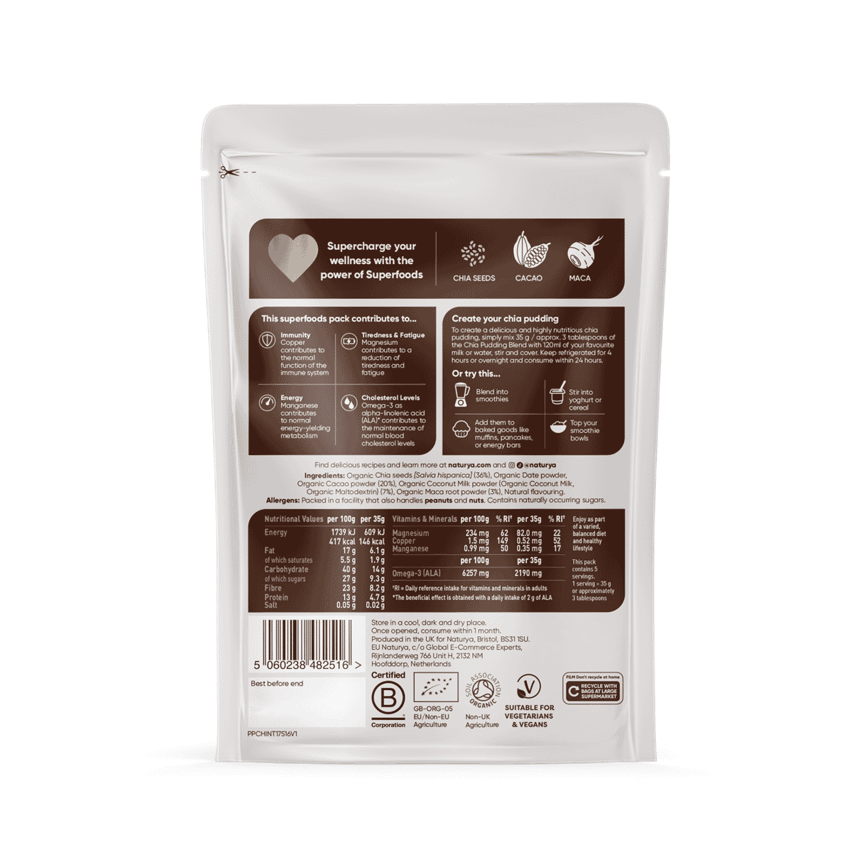 Chia Pudding Chocolate Organic 175g