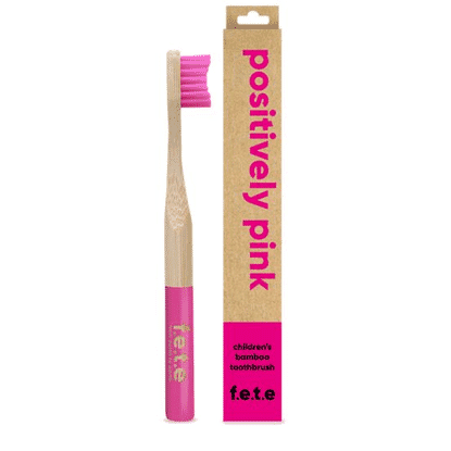 Children's Bamboo Toothbrush Positively Pink (Single)