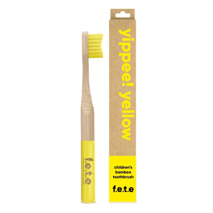 Children's Bamboo Toothbrush - Yippee Yellow (single)