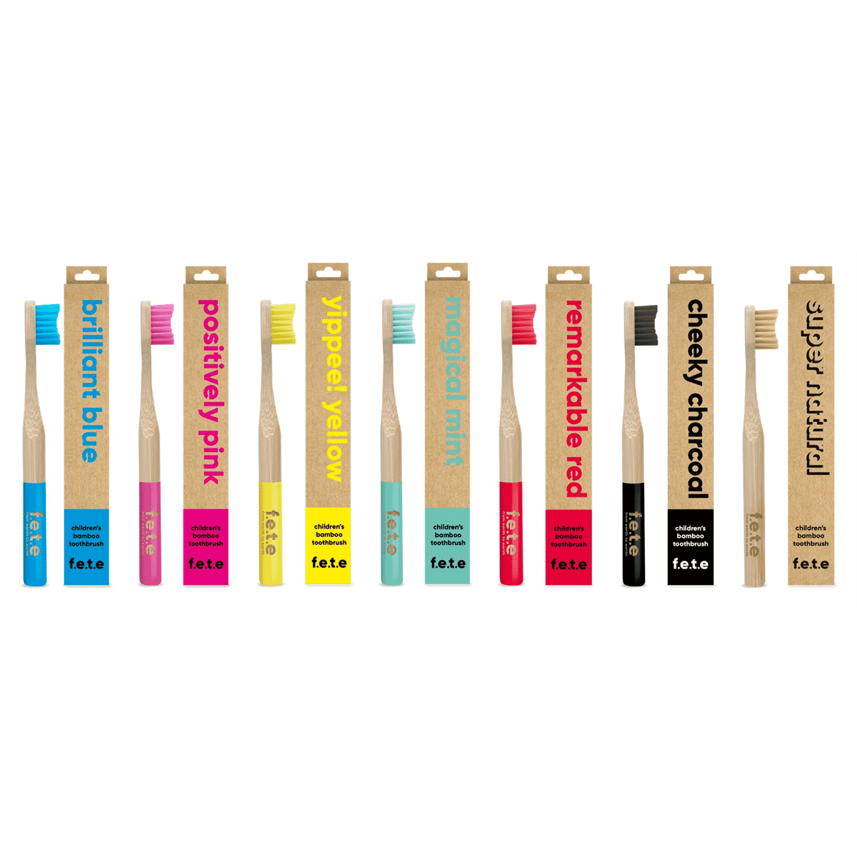 Children's Bamboo Toothbrush - Yippee Yellow (single)