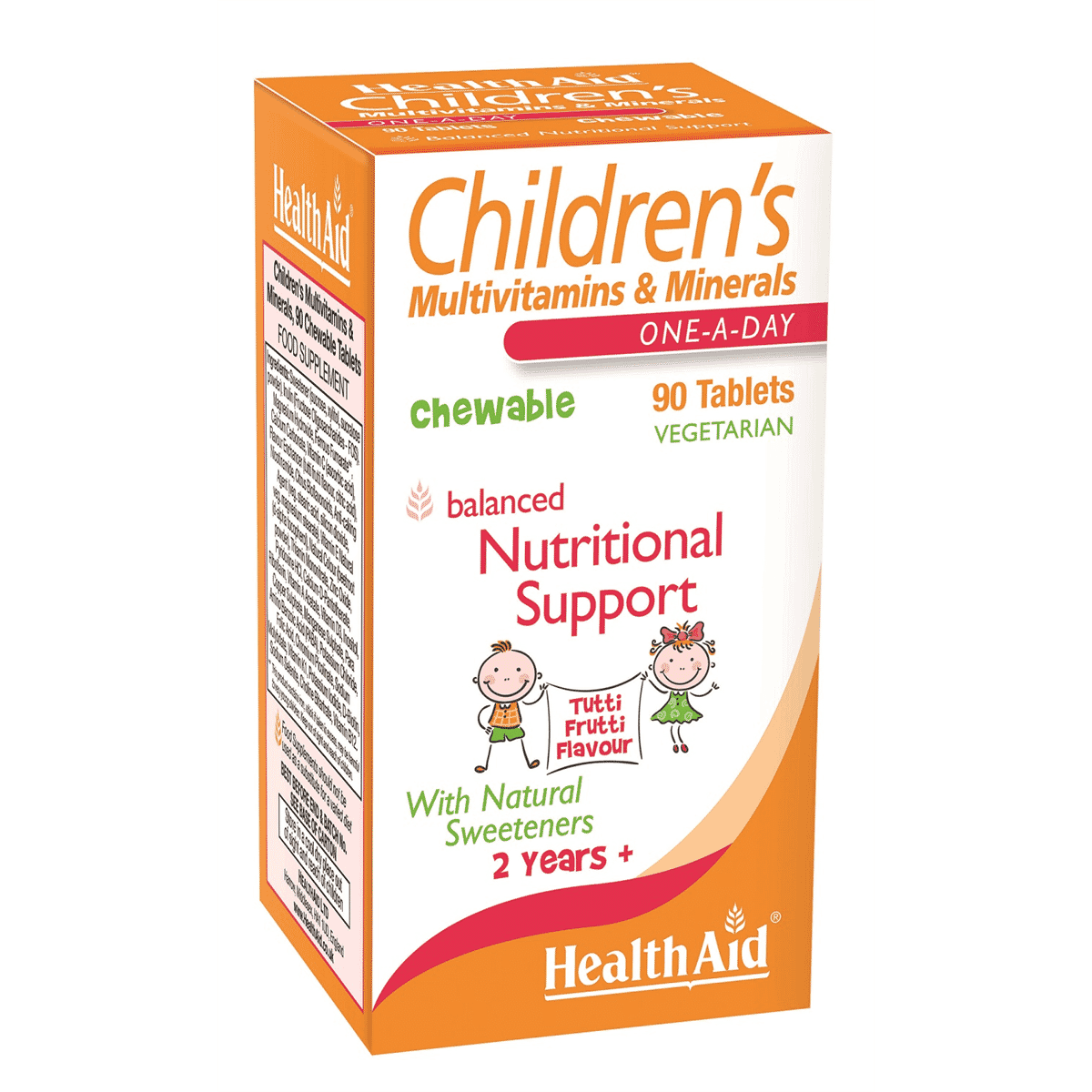 Children's Multivitamins & Minerals Tutti Fruity Flavour 90s
