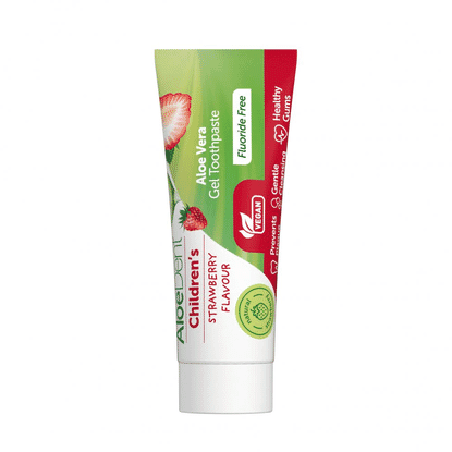 Children's Strawberry Flavour Aloe Vera Gel Toothpaste Fluoride Free 50ml