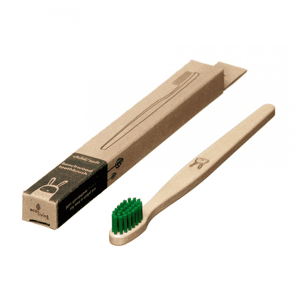 Child/Soft Beechwood Toothbrush Green (Rabbit)