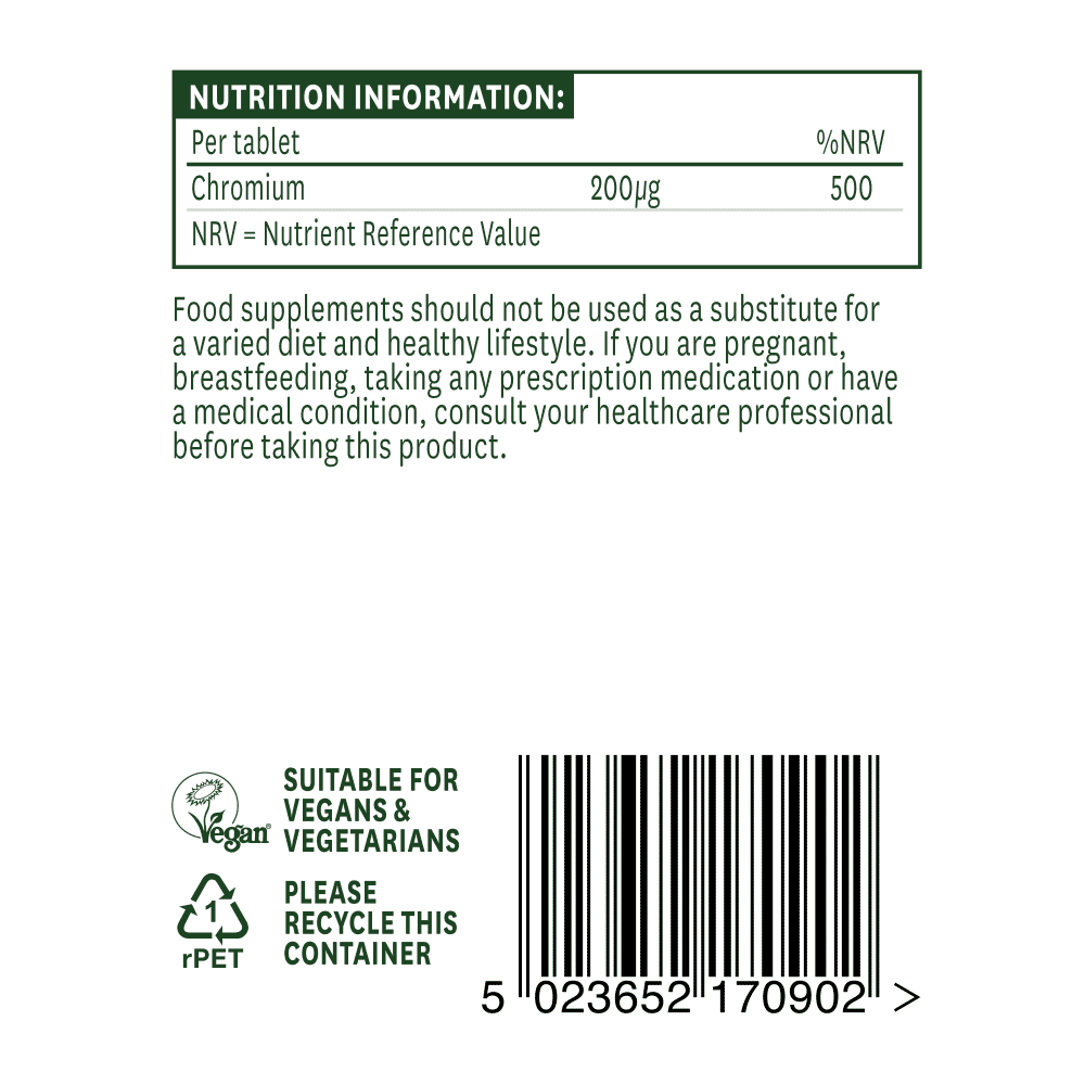 Chromium Picolinate (Elemental) 200µg 90s