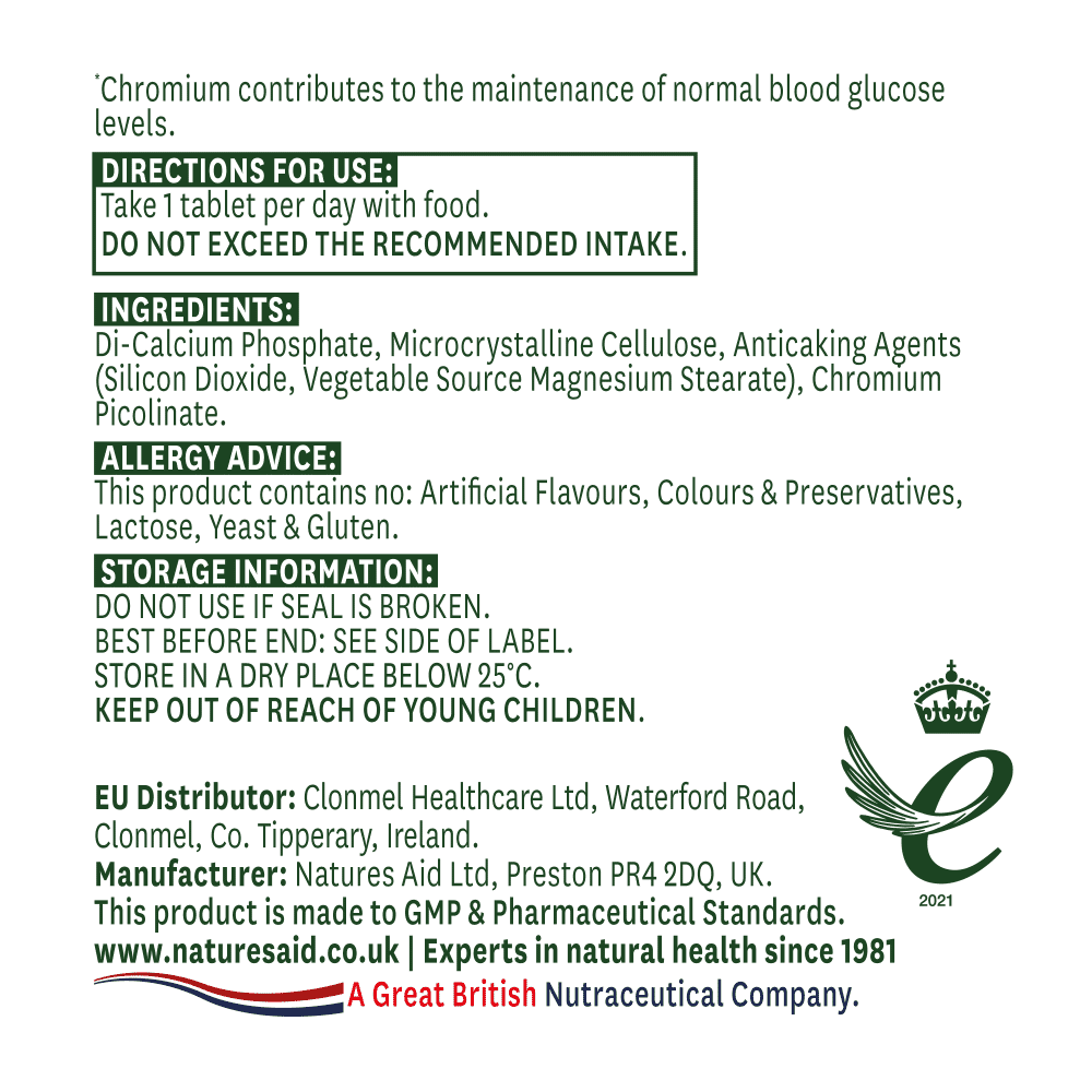 Chromium Picolinate (Elemental) 200µg 90s