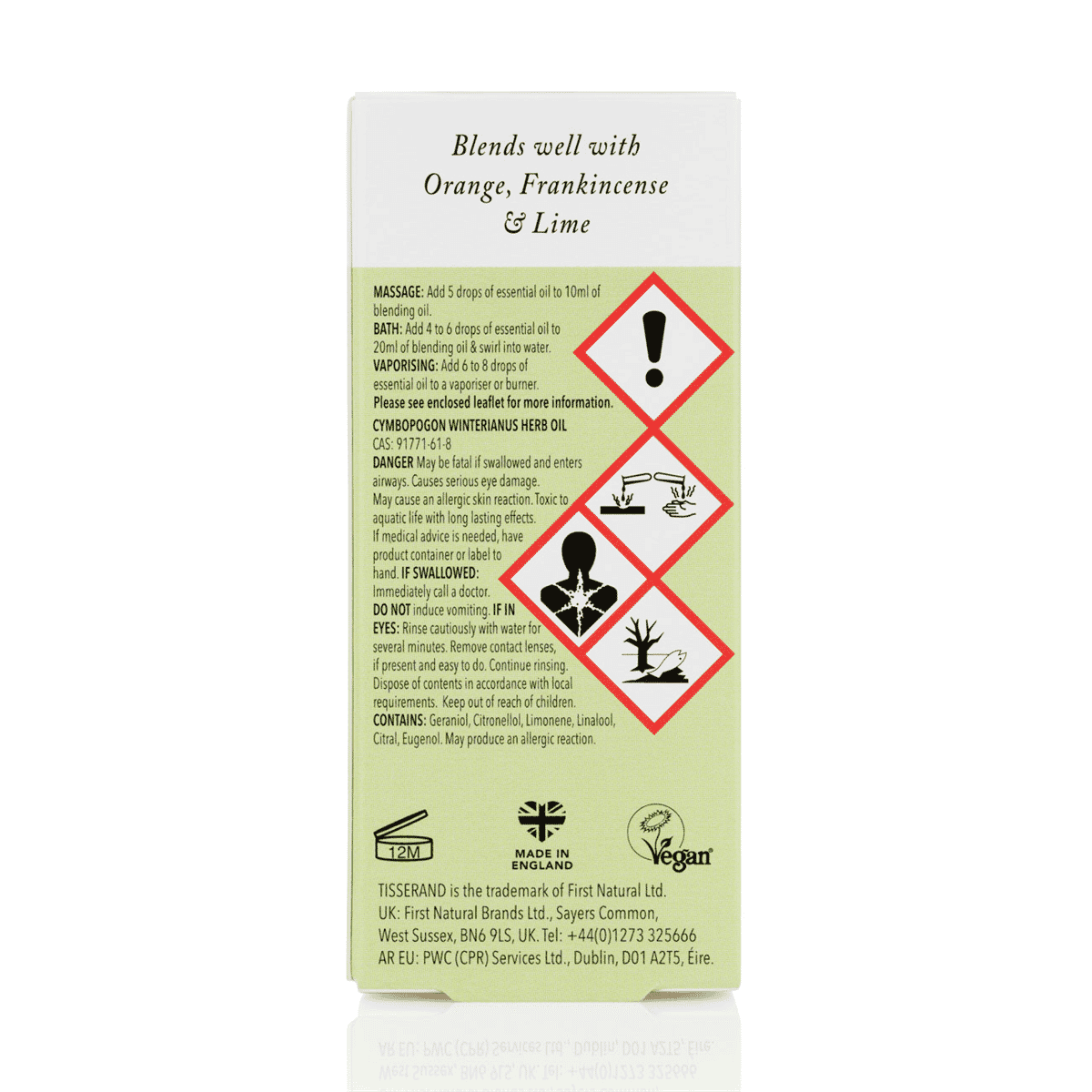 Citronella Organic Pure Essential Oil 9ml