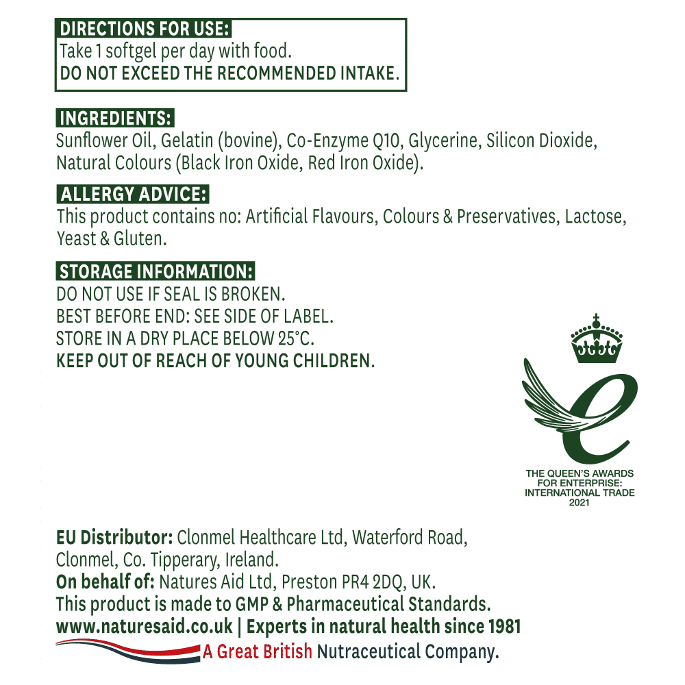 Co-Enzyme Q10 (High Strength) 100mg 90s