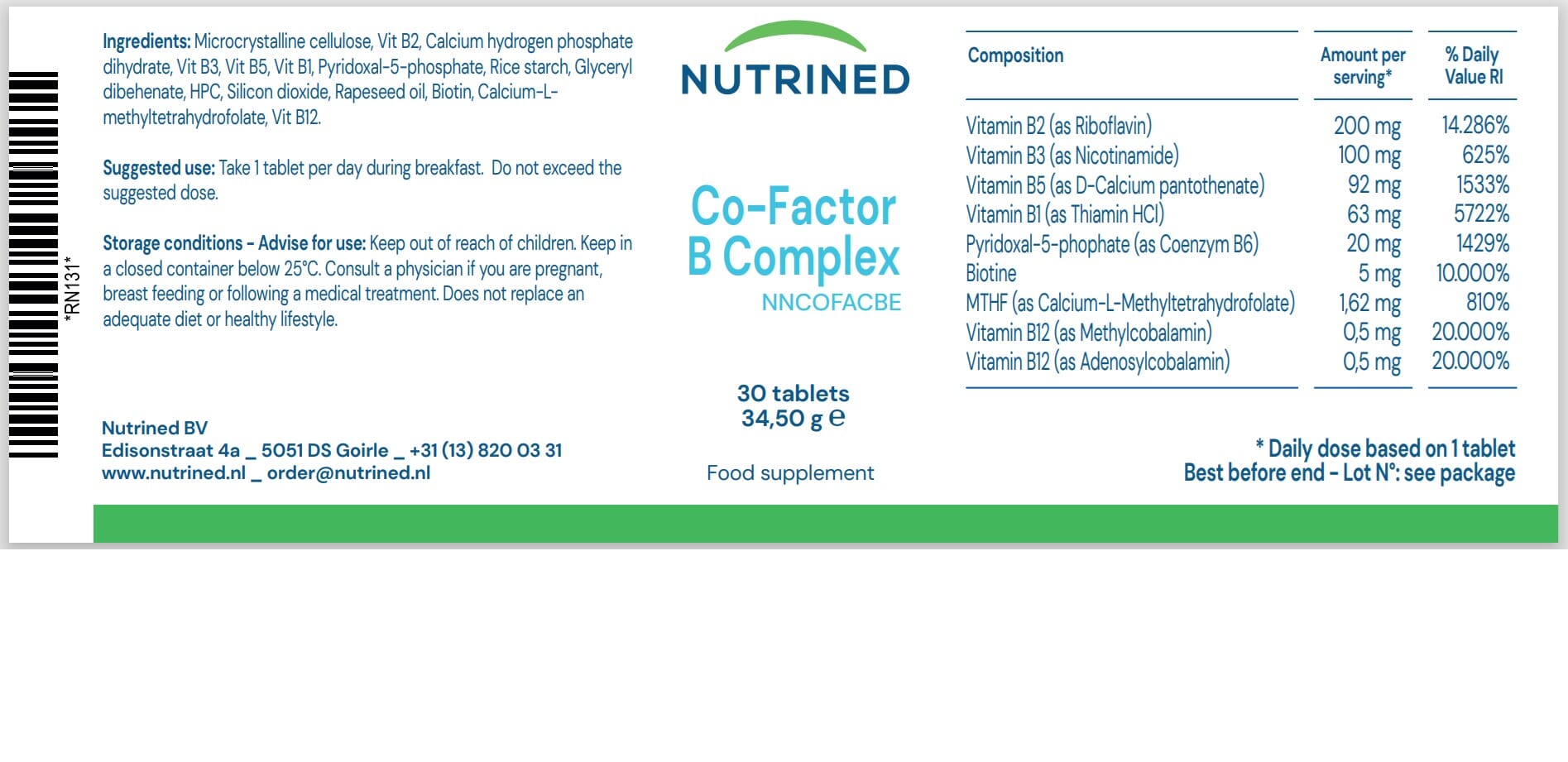 Co-Factor B Complex 30s