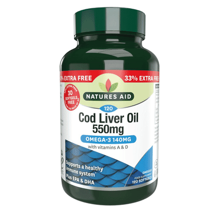 Cod Liver Oil 550mg (Omega-3 140mg) 120s