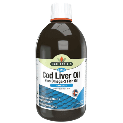 Cod Liver Oil Plus Omega-3 Fish Oil 500ml