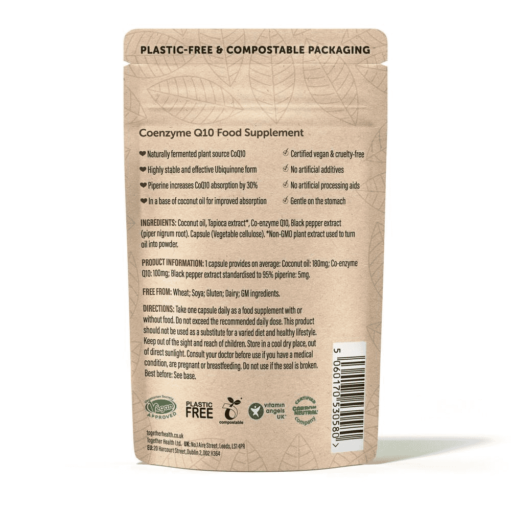 CoEnzyme Q10 Natural Fermented Plant Source 30s