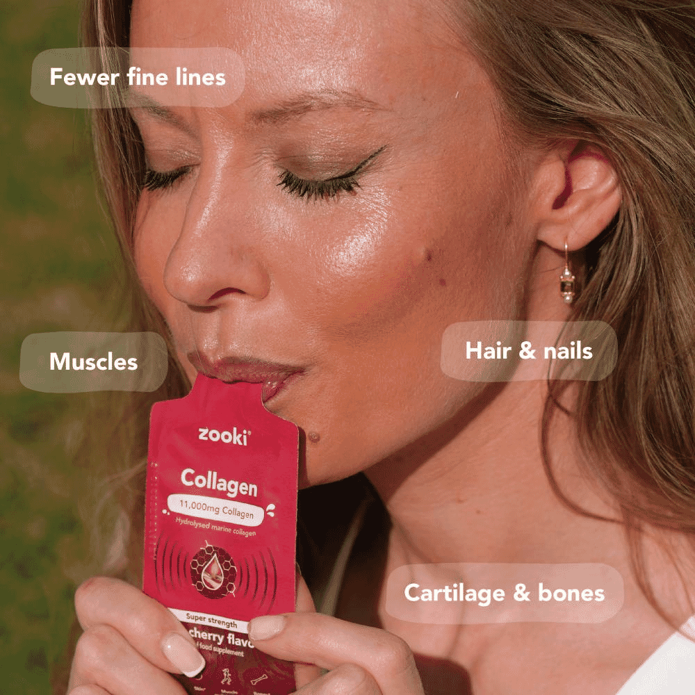 Collagen Liquid Sachet Sour Cherry Flavour Super Strength 11,000mg 18.5ml SINGLE