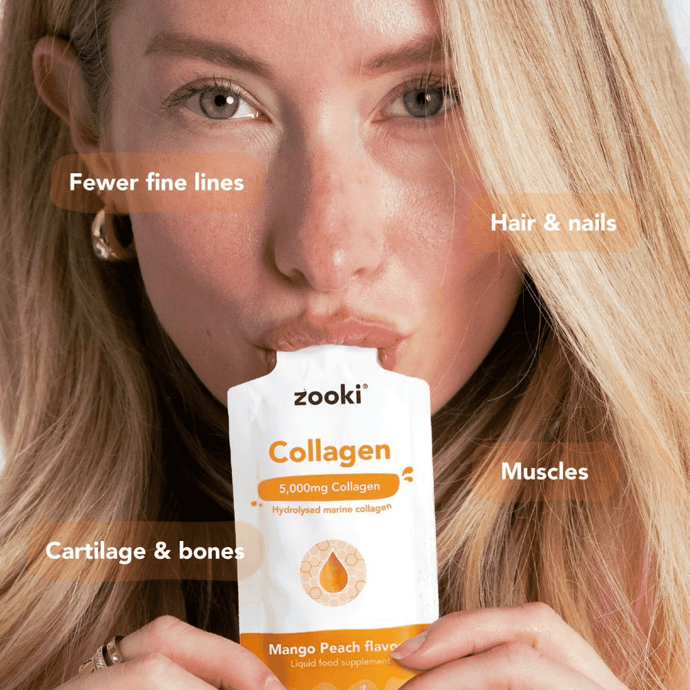 Collagen Liquid Sachets Mango Peach Flavour 5,000mg 14x15ml Sachets CASE