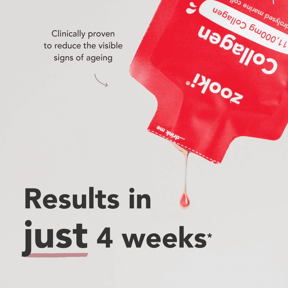 Collagen Liquid Sachets Sour Cherry Flavour Super Strength 11,000mg 30x18.5ml Sachets (CASE)