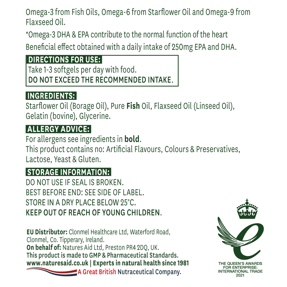 Complete EFA 1200mg (Omega's 3, 6 & 9) 90s