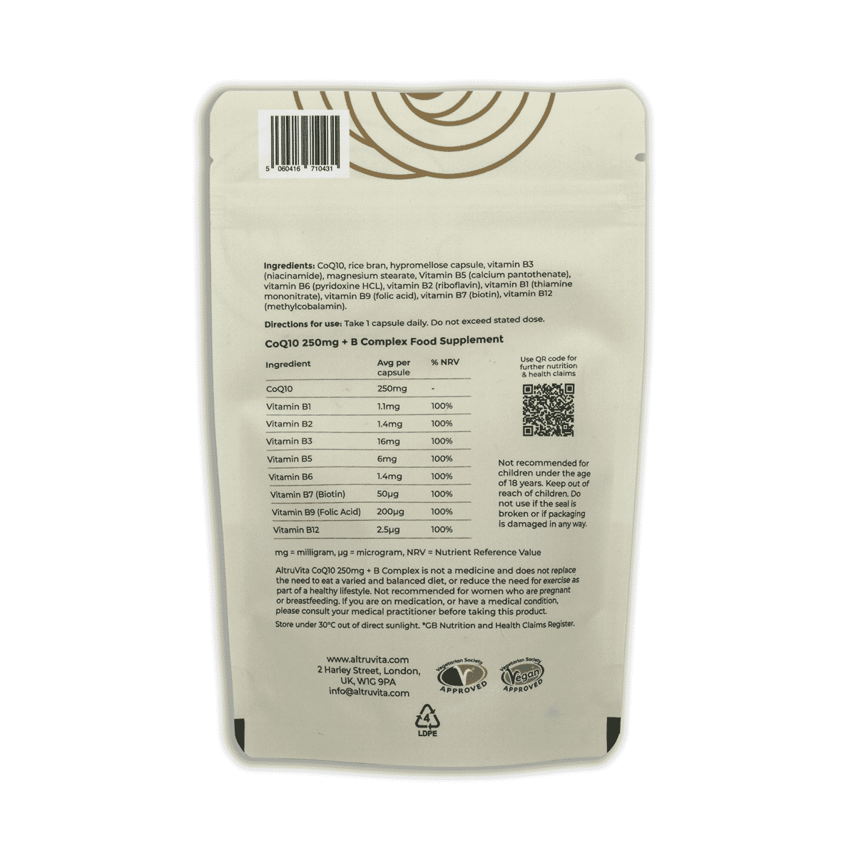 CoQ10 250mg + B Complex 60s