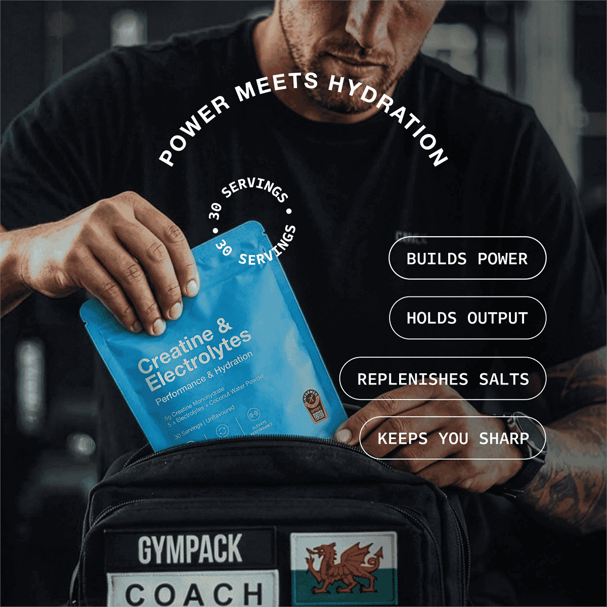 Creatine & Electrolytes Hydration and Performance Pouch 206g