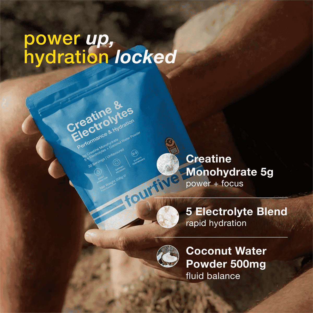 Creatine & Electrolytes Hydration and Performance Pouch 206g
