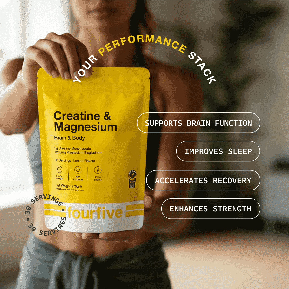 Creatine & Magnesium Brain and Body Pouch 270g