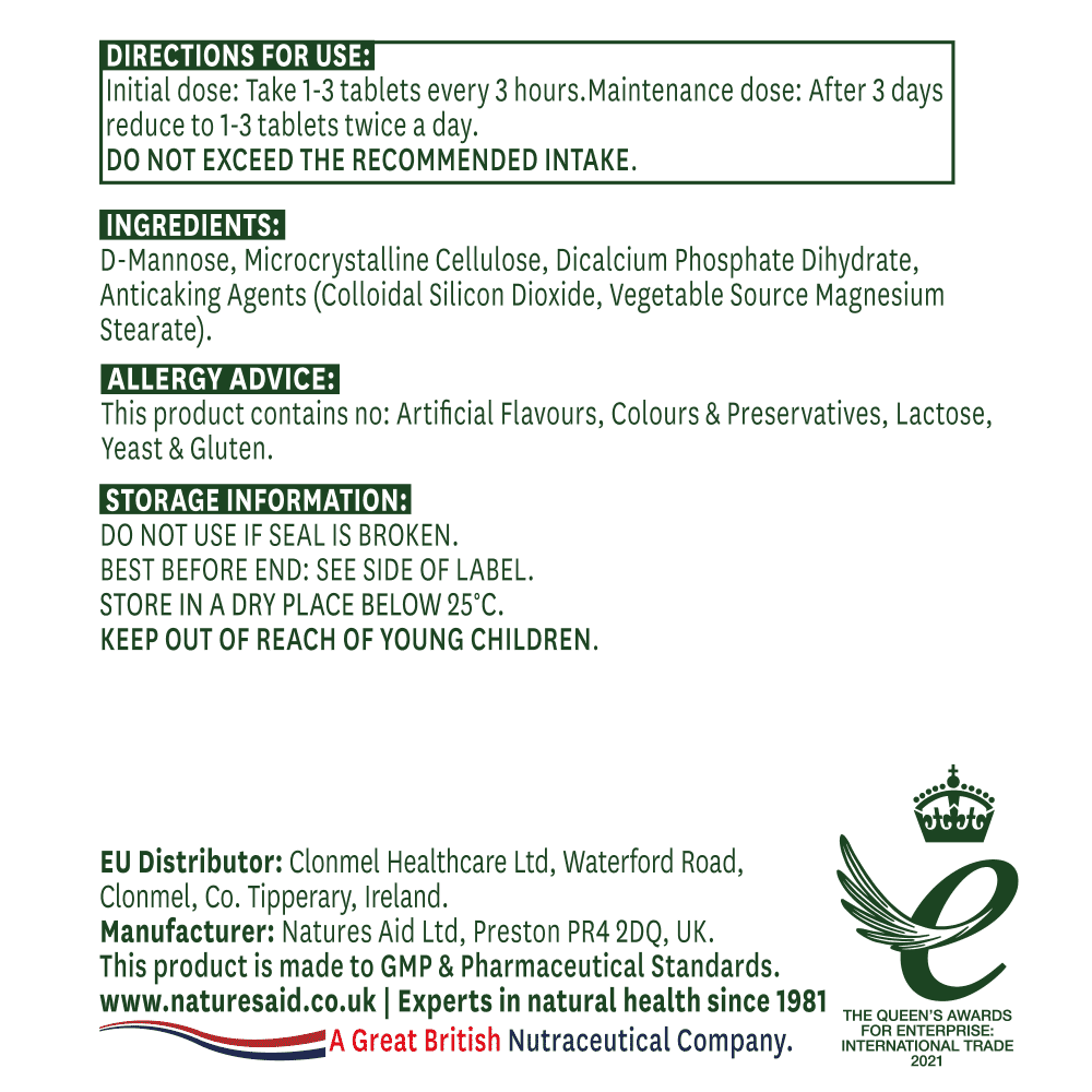 D-Mannose (High Potency) 1000mg 60s