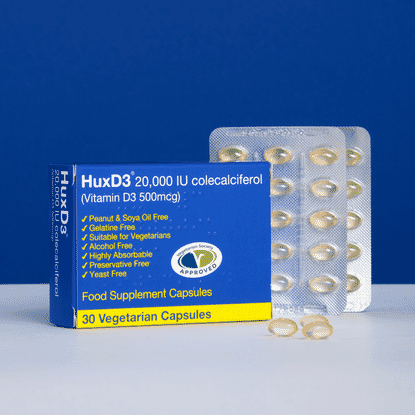 D3 HuxD3 20,000 IU (Vitamin D3 500mcg) 30s