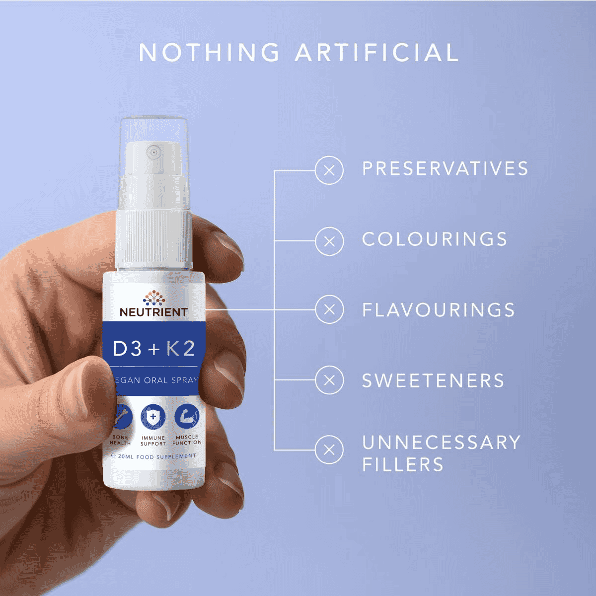 D3 + K2 Sublingual Vegan Spray 30ml