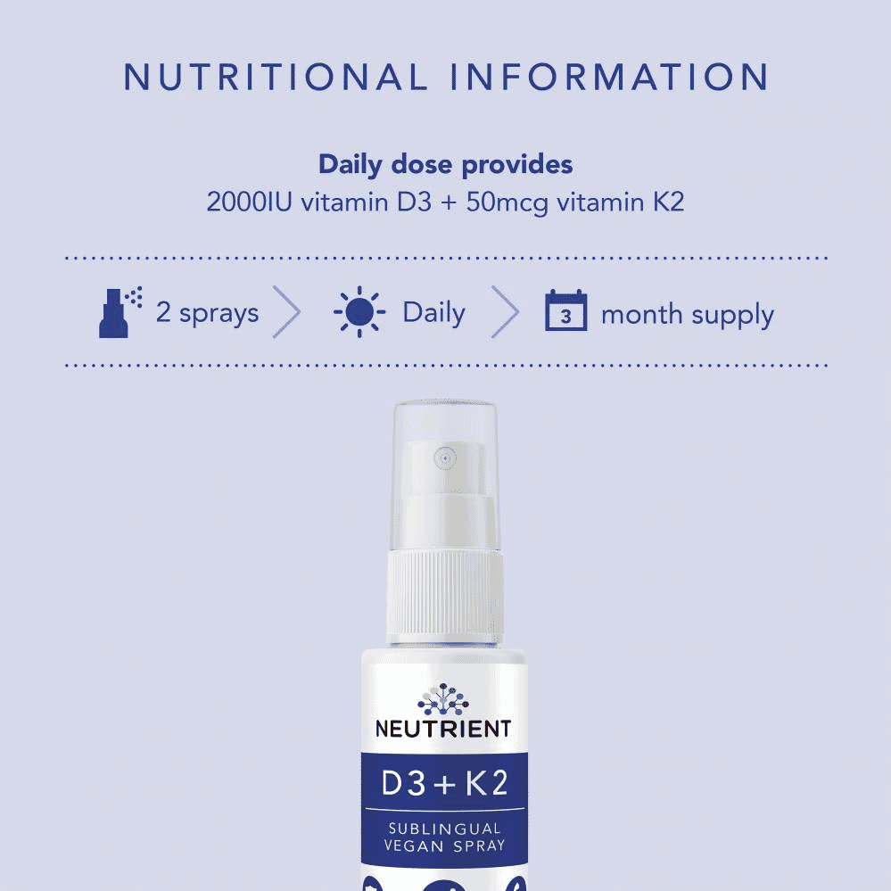 D3 + K2 Sublingual Vegan Spray 30ml