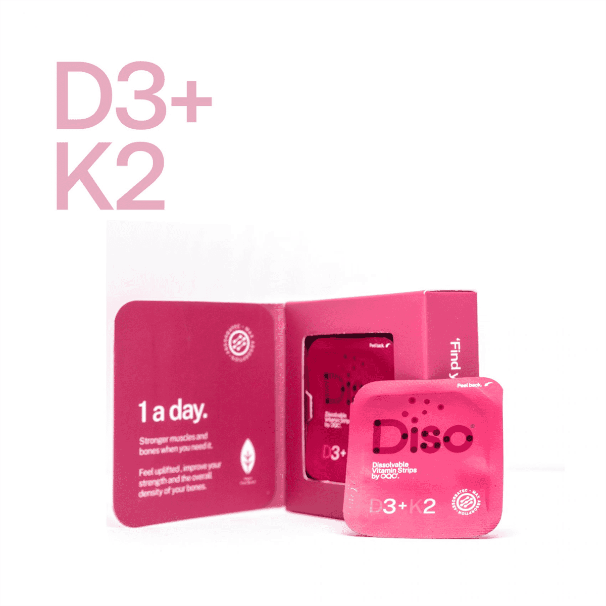 D3+K2 Dissolvable Vitamin Strips 30s