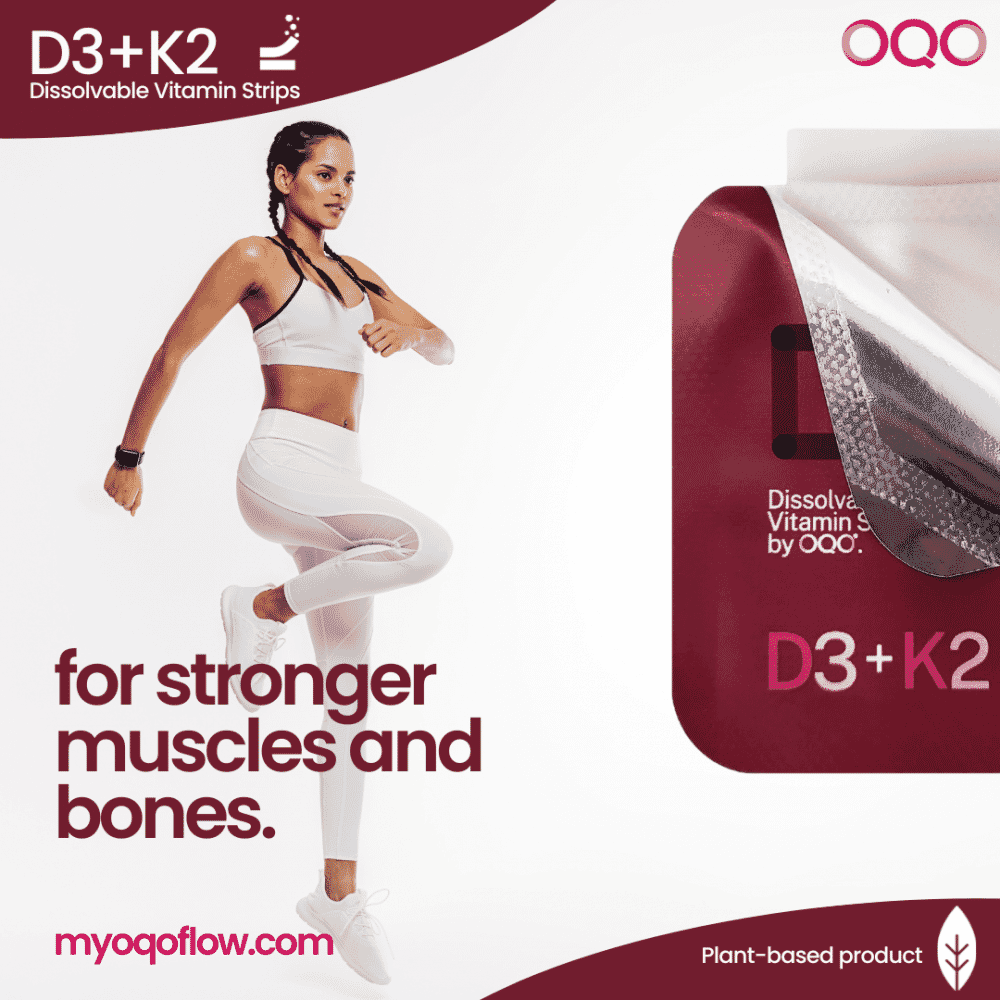 D3+K2 Dissolvable Vitamin Strips 30s