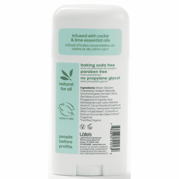 Deodorant Stick Cedar + Lime 64g