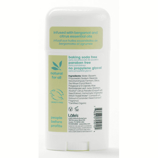 Deodorant Stick Citrus + Bergamot 64g