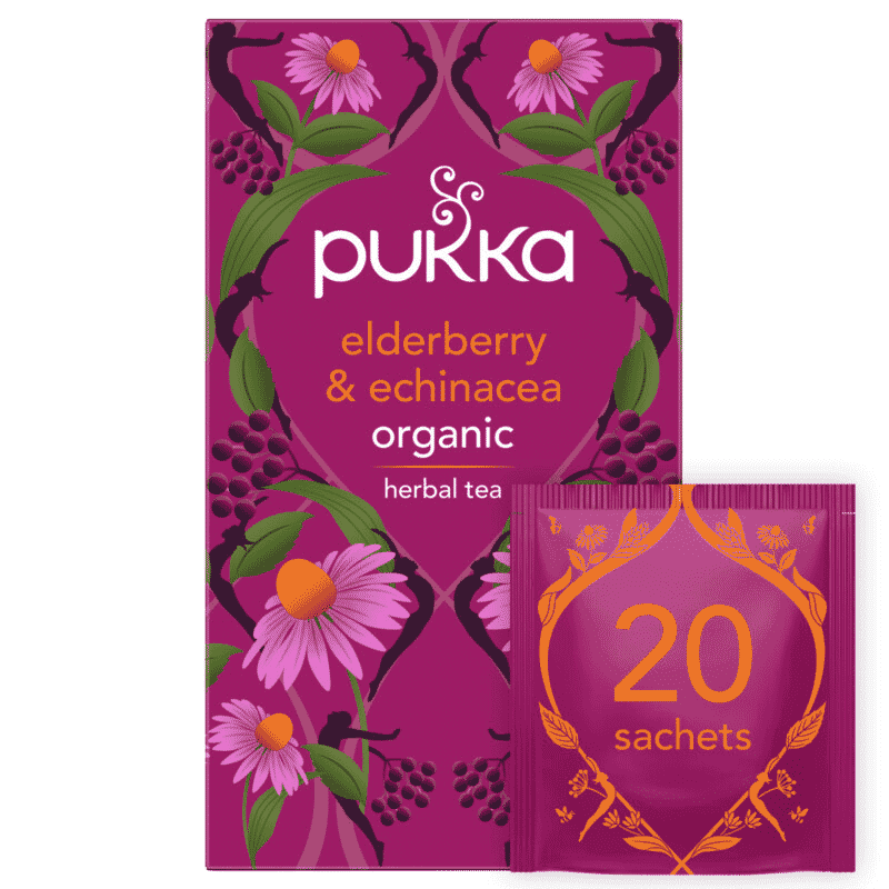 Elderberry & Echinacea Organic Herbal Tea 20 Sachets
