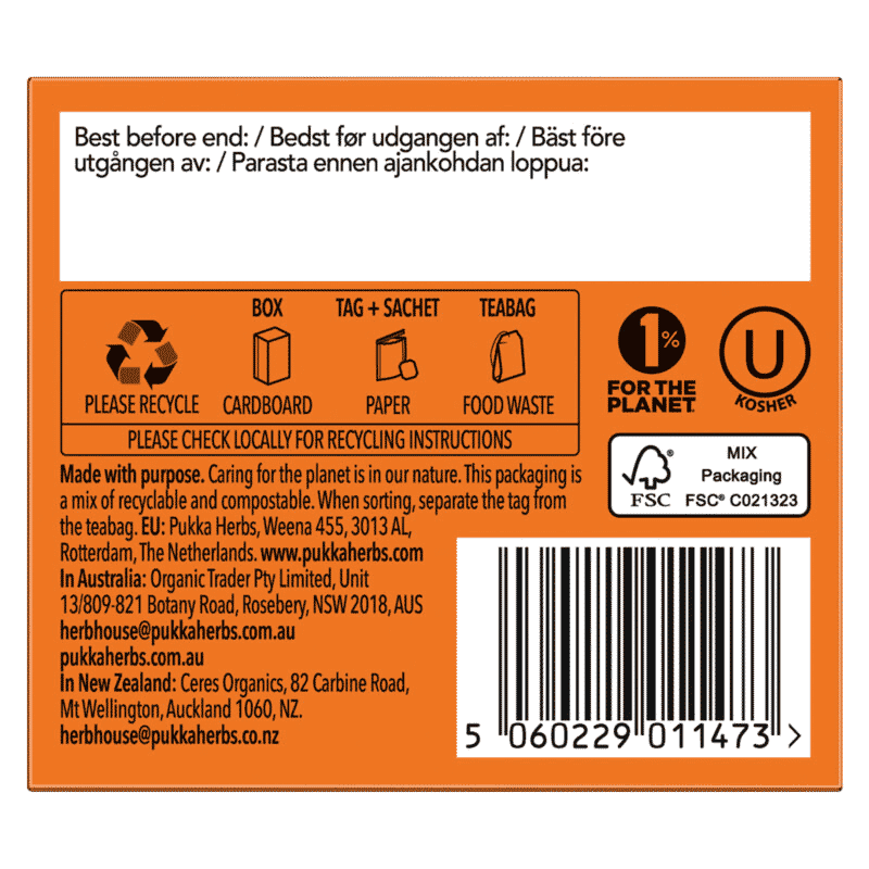 Elderberry & Echinacea Organic Herbal Tea 20 Sachets