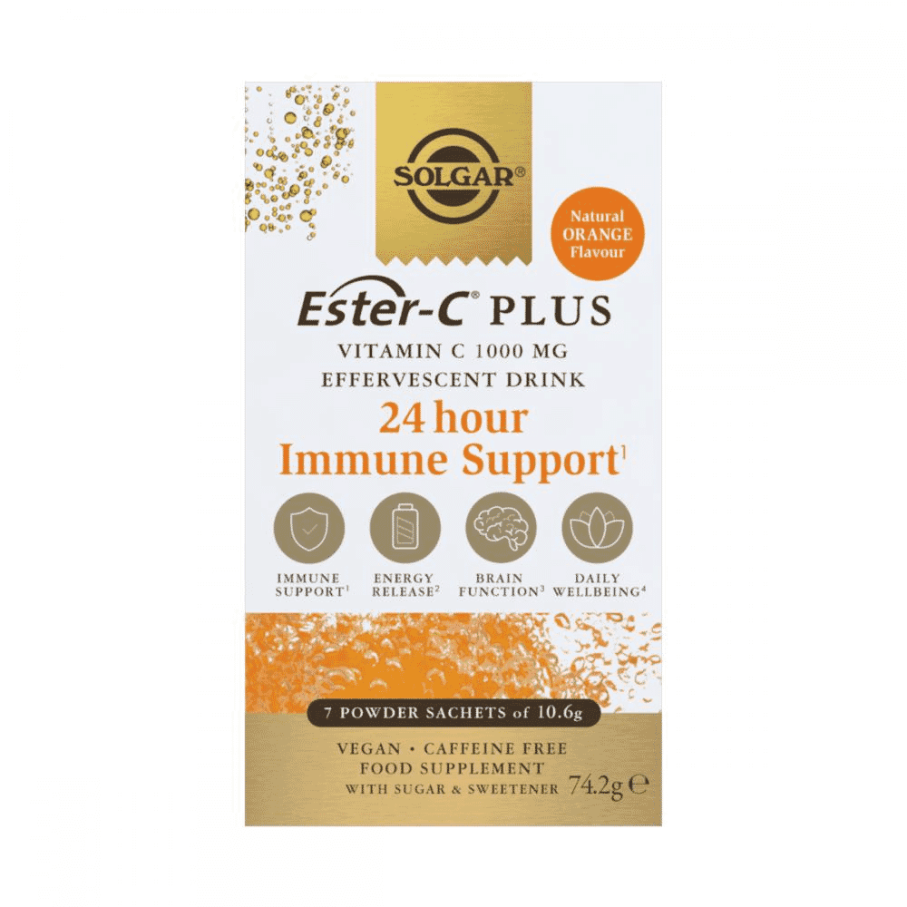 Ester-C Plus Vitamin C 1000mg Effervescent Drink 24 Hour Immune Support 7s