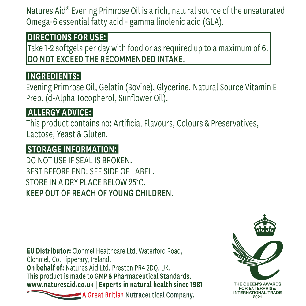 Evening Primrose Oil (Cold Pressed) 1000mg 90s