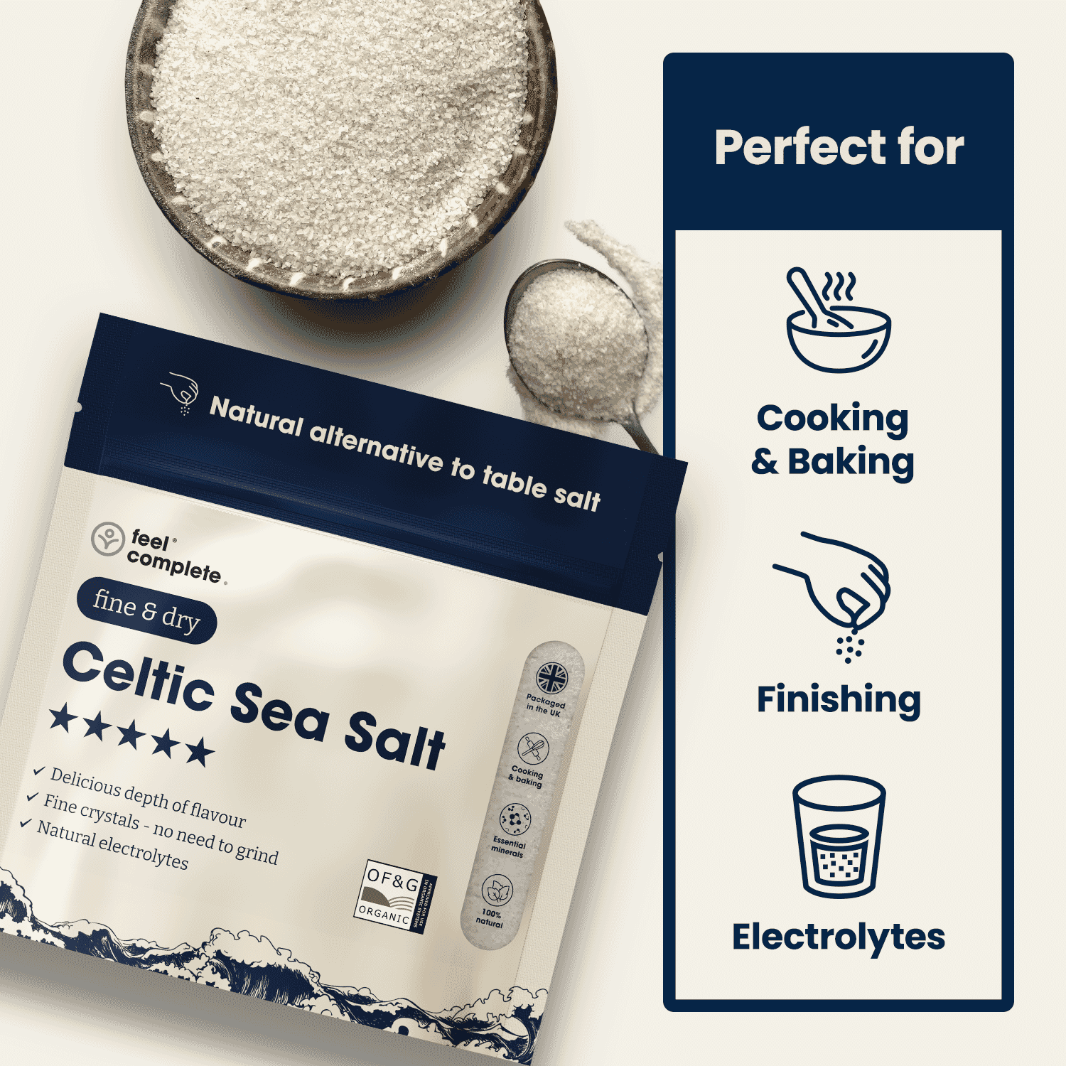 Fine & Dry Celtic Sea Salt 200g