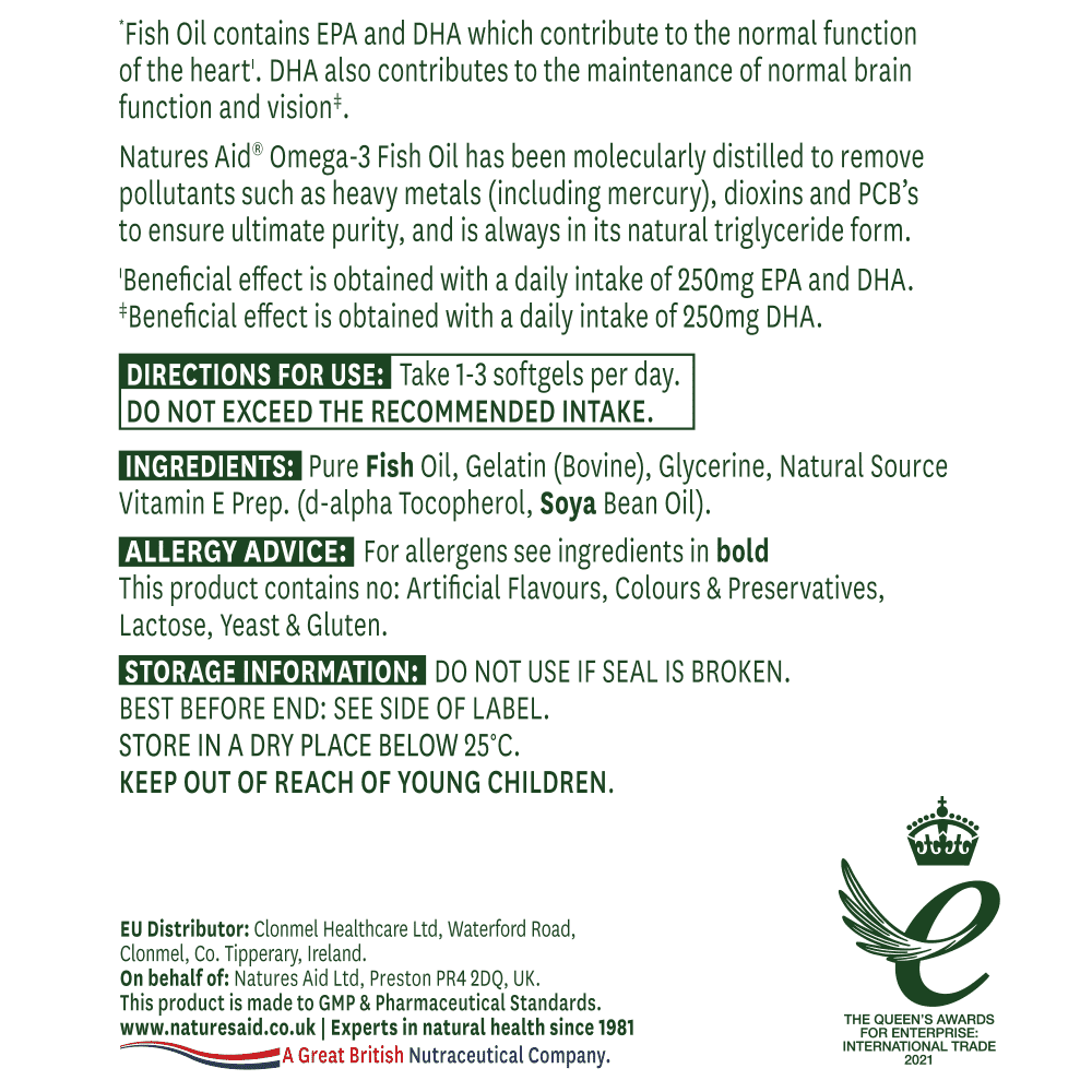 Fish Oil 1000mg (Omega-3 330mg) 180s