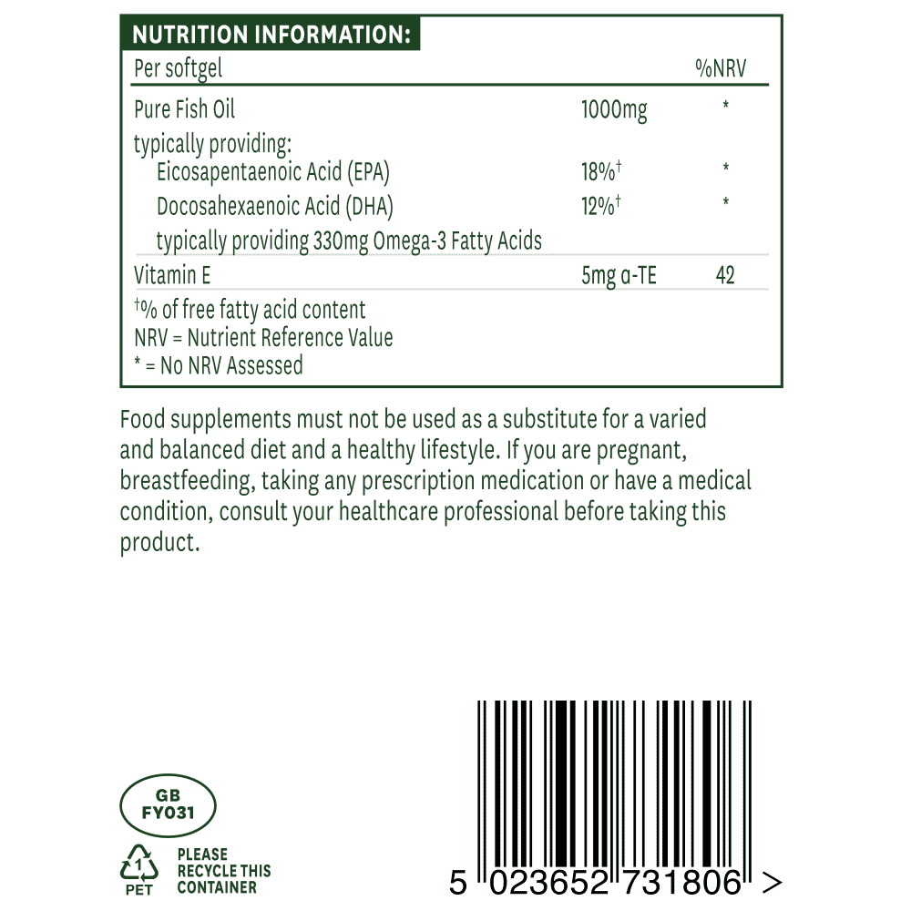 Fish Oil 1000mg (Omega-3 330mg) 180s