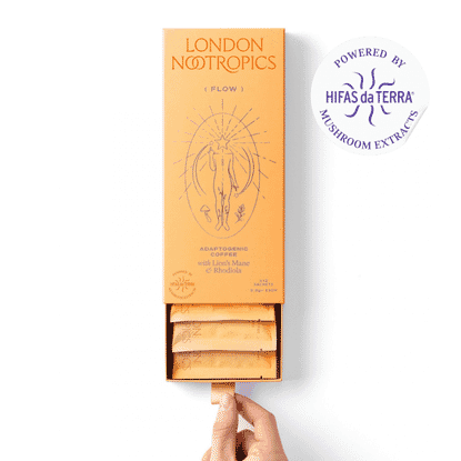 Flow Adaptogenic Coffee with Lion's Mane & Rhodiola 12 Sachets (ORANGE)