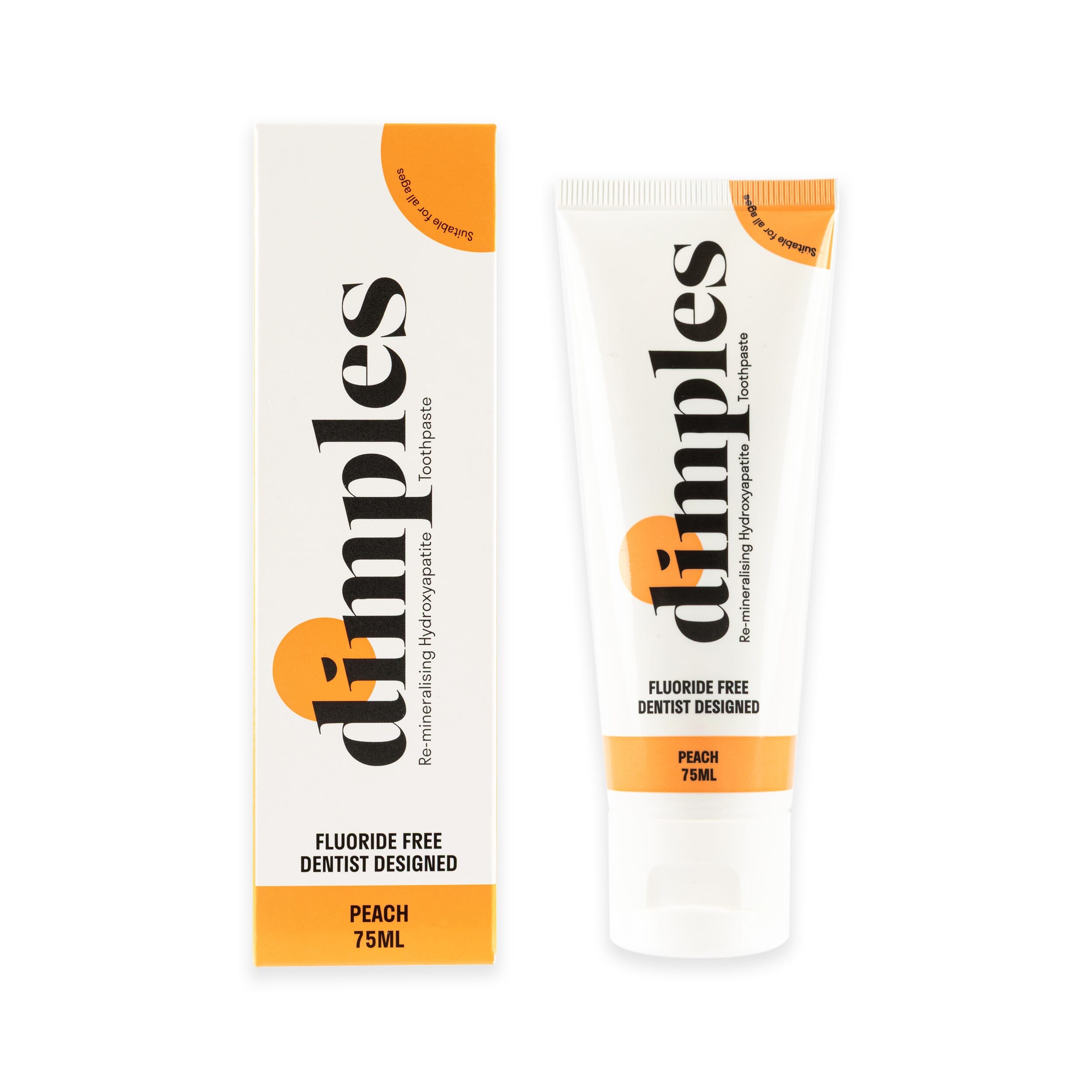 Fluoride Free Dentist Designed Toothpaste Peach 75ml