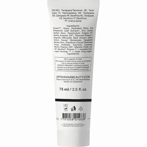 Fluoride Free Whitening Toothpaste Charcoal 75ml